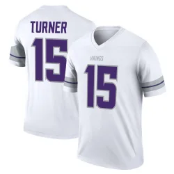 Men's Dallas Turner Minnesota Vikings No.15 Legend Alternate Jersey - White