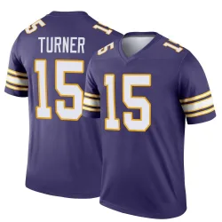 Men's Dallas Turner Minnesota Vikings No.15 Legend Classic Jersey - Purple