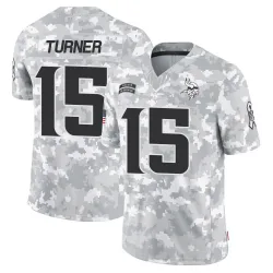 Men's Dallas Turner Minnesota Vikings No.15 Limited 2024 Salute to Service Jersey - Arctic Camo