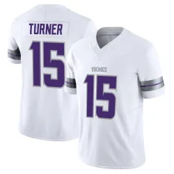 Men's Dallas Turner Minnesota Vikings No.15 Limited Alternate Vapor F.U.S.E. Jersey - White
