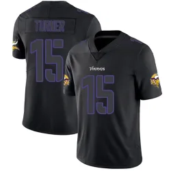 Men's Dallas Turner Minnesota Vikings No.15 Limited Jersey - Black Impact