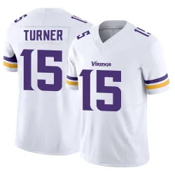 Men's Dallas Turner Minnesota Vikings No.15 Limited Vapor F.U.S.E. Jersey - White