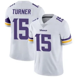 Men's Dallas Turner Minnesota Vikings No.15 Limited Vapor Untouchable Jersey - White