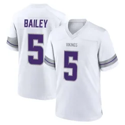Men's Dan Bailey Minnesota Vikings No.5 Game Alternate Jersey - White