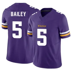 Men's Dan Bailey Minnesota Vikings No.5 Limited Vapor F.U.S.E. Jersey - Purple