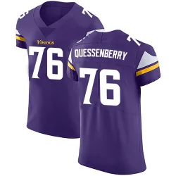 Men's David Quessenberry Minnesota Vikings No.76 Elite Team Color Vapor Untouchable Jersey - Purple