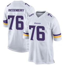 Men's David Quessenberry Minnesota Vikings No.76 Game Jersey - White