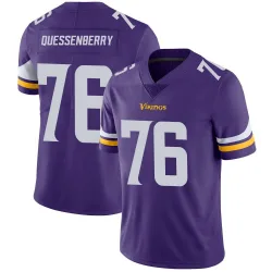 Men's David Quessenberry Minnesota Vikings No.76 Limited Team Color Vapor Untouchable Jersey - Purple