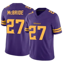Men's DeWayne McBride Minnesota Vikings No.27 Limited Alternate Vapor F.U.S.E. Jersey - Purple