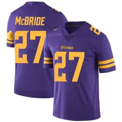 Men's DeWayne McBride Minnesota Vikings No.27 Limited Color Rush Jersey - Purple