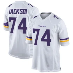 Men's Donovan Jackson Minnesota Vikings No.74 Game Jersey - White