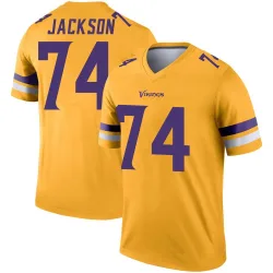 Men's Donovan Jackson Minnesota Vikings No.74 Legend Inverted Jersey - Gold