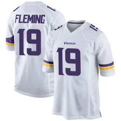 Men's Dontae Fleming Minnesota Vikings No.19 Game Jersey - White