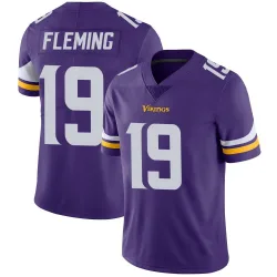 Men's Dontae Fleming Minnesota Vikings No.19 Limited Team Color Vapor Untouchable Jersey - Purple