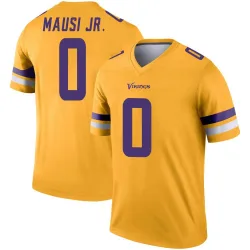 Men's Dorian Mausi Jr. Minnesota Vikings No.0 Legend Inverted Jersey - Gold