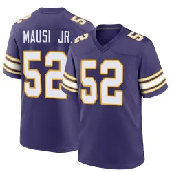 Men's Dorian Mausi Jr. Minnesota Vikings No.52 Game Classic Jersey - Purple