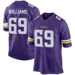 Men's Elijah Williams Minnesota Vikings No.69 Game Team Color Jersey - Purple