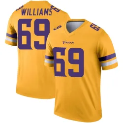 Men's Elijah Williams Minnesota Vikings No.69 Legend Inverted Jersey - Gold