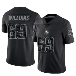 Men's Elijah Williams Minnesota Vikings No.69 Limited Reflective Jersey - Black