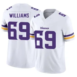 Men's Elijah Williams Minnesota Vikings No.69 Limited Vapor F.U.S.E. Jersey - White