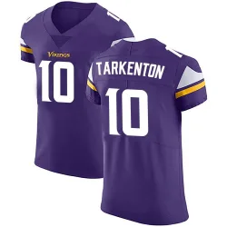 Men's Fran Tarkenton Minnesota Vikings No.10 Elite Team Color Vapor Untouchable Jersey - Purple