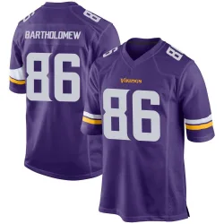 Men's Gavin Bartholomew Minnesota Vikings No.86 Game Team Color Jersey - Purple