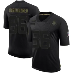 Men's Gavin Bartholomew Minnesota Vikings No.86 Limited 2020 Salute To Service Jersey - Black
