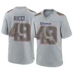 Men's Giovanni Ricci Minnesota Vikings No.49 Game Atmosphere Fashion Jersey - Gray
