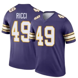 Men's Giovanni Ricci Minnesota Vikings No.49 Legend Classic Jersey - Purple