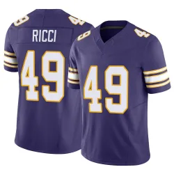 Men's Giovanni Ricci Minnesota Vikings No.49 Limited Classic Vapor F.U.S.E. Jersey - Purple
