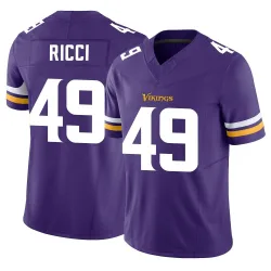 Men's Giovanni Ricci Minnesota Vikings No.49 Limited Vapor F.U.S.E. Jersey - Purple
