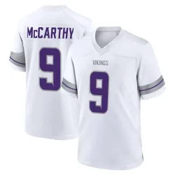 Men's J.J. McCarthy Minnesota Vikings No.9 Game Alternate Jersey - White