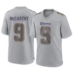 Men's J.J. McCarthy Minnesota Vikings No.9 Game Atmosphere Fashion Jersey - Gray