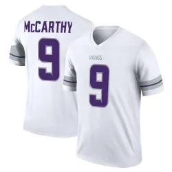 Men's J.J. McCarthy Minnesota Vikings No.9 Legend Alternate Jersey - White