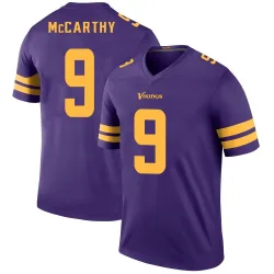 Men's J.J. McCarthy Minnesota Vikings No.9 Legend Color Rush Jersey - Purple