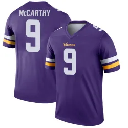 Men's J.J. McCarthy Minnesota Vikings No.9 Legend Jersey - Purple