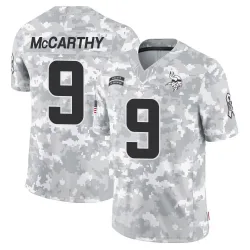 Men's J.J. McCarthy Minnesota Vikings No.9 Limited 2024 Salute to Service Jersey - Arctic Camo