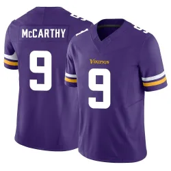 Men's J.J. McCarthy Minnesota Vikings No.9 Limited Vapor F.U.S.E. Jersey - Purple