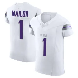 Men's Jalen Nailor Minnesota Vikings No.1 Elite Alternate Vapor F.U.S.E. Jersey - White