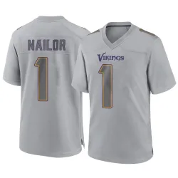 Men's Jalen Nailor Minnesota Vikings No.1 Game Atmosphere Fashion Jersey - Gray