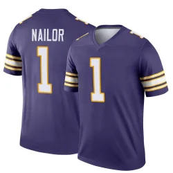 Men's Jalen Nailor Minnesota Vikings No.1 Legend Classic Jersey - Purple