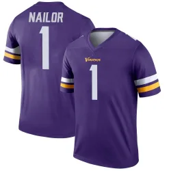 Men's Jalen Nailor Minnesota Vikings No.1 Legend Jersey - Purple