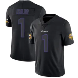Men's Jalen Nailor Minnesota Vikings No.1 Limited Jersey - Black Impact