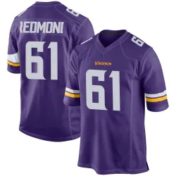 Men's Jalen Redmond Minnesota Vikings No.61 Game Team Color Jersey - Purple
