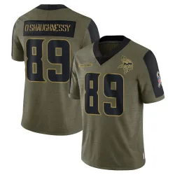 Men's James O'Shaughnessy Minnesota Vikings No.89 Limited 2021 Salute To Service Jersey - Olive