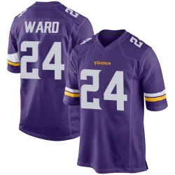 Men's Jay Ward Minnesota Vikings No.24 Game Team Color Jersey - Purple