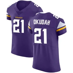 Men's Jeff Okudah Minnesota Vikings No.21 Elite Team Color Vapor Untouchable Jersey - Purple
