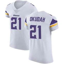 Men's Jeff Okudah Minnesota Vikings No.21 Elite Vapor Untouchable Jersey - White