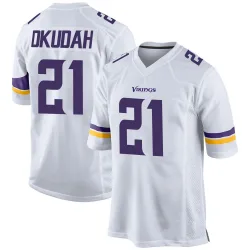 Men's Jeff Okudah Minnesota Vikings No.21 Game Jersey - White