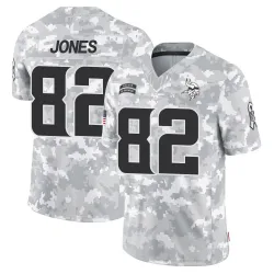Men's Jeshaun Jones Minnesota Vikings No.82 Limited 2024 Salute to Service Jersey - Arctic Camo